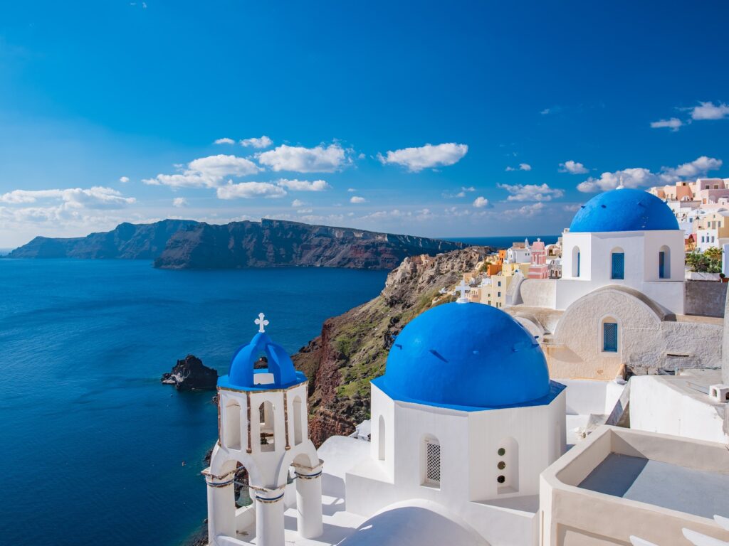 la Isla de Santorini